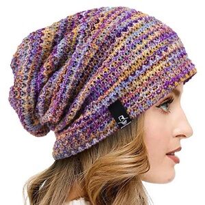 Womens Knit Slouchy Beanie Ribbed Baggy Skull Cap Turban Winter Summer Beret🐠